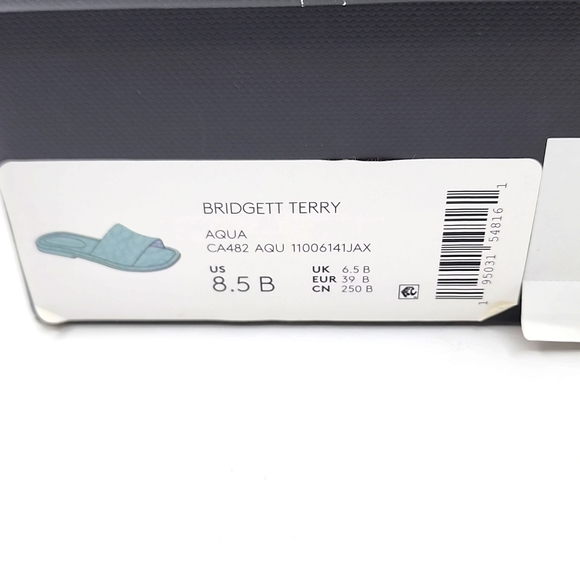 ⭐️COACH💯 NWT "BRIDGETT TERRY" SLIDERS/SHOES, THE SIZE IS 8.5 LADIES, AQUA COLOR - Picture 13 of 16